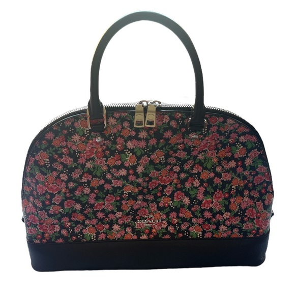 Coach sierra crossbody - Black & Pink Floral Mini Bowler-Style - Picture 2 of 16